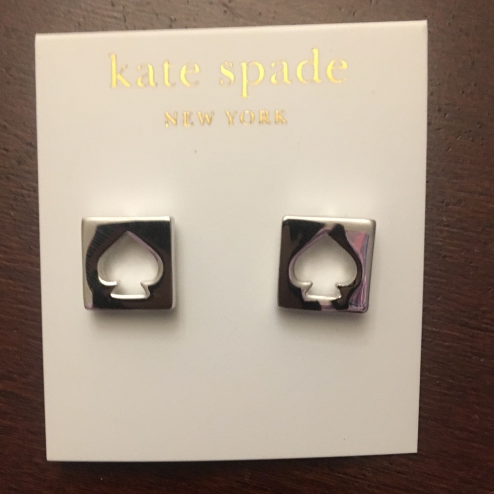 Kate Spade hole punch spade earrings